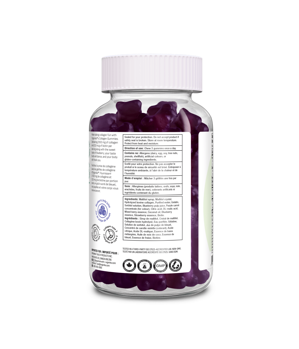 Collagen Gummies - Blueberry Bliss - Organika Health Products