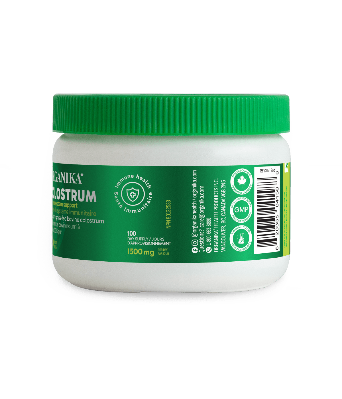 Colostrum Powder - 150 g - Organika Health Products