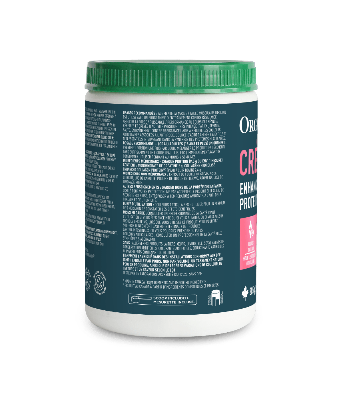Creatine + Collagen - Pink Lemonade - Organika Health Products