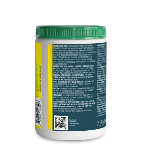 Creatine + Glutamine - Unflavoured - Unflavoured - Organika Health Products