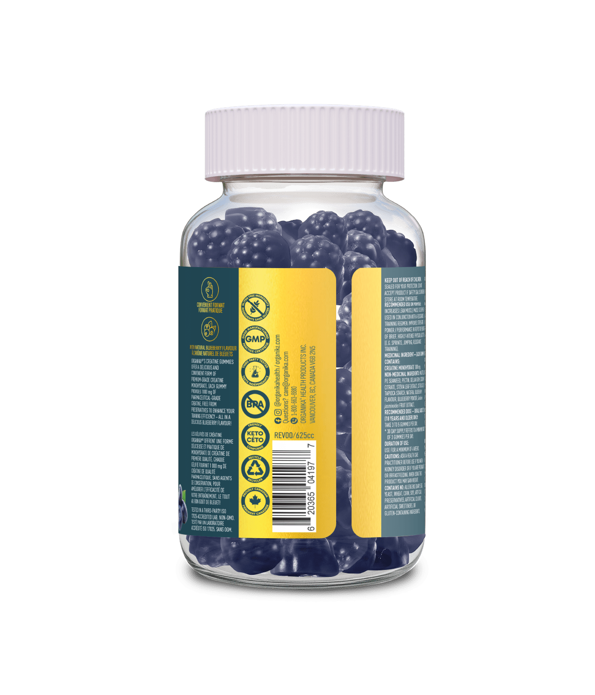 Creatine Gummies - 90 gummies - Organika Health Products