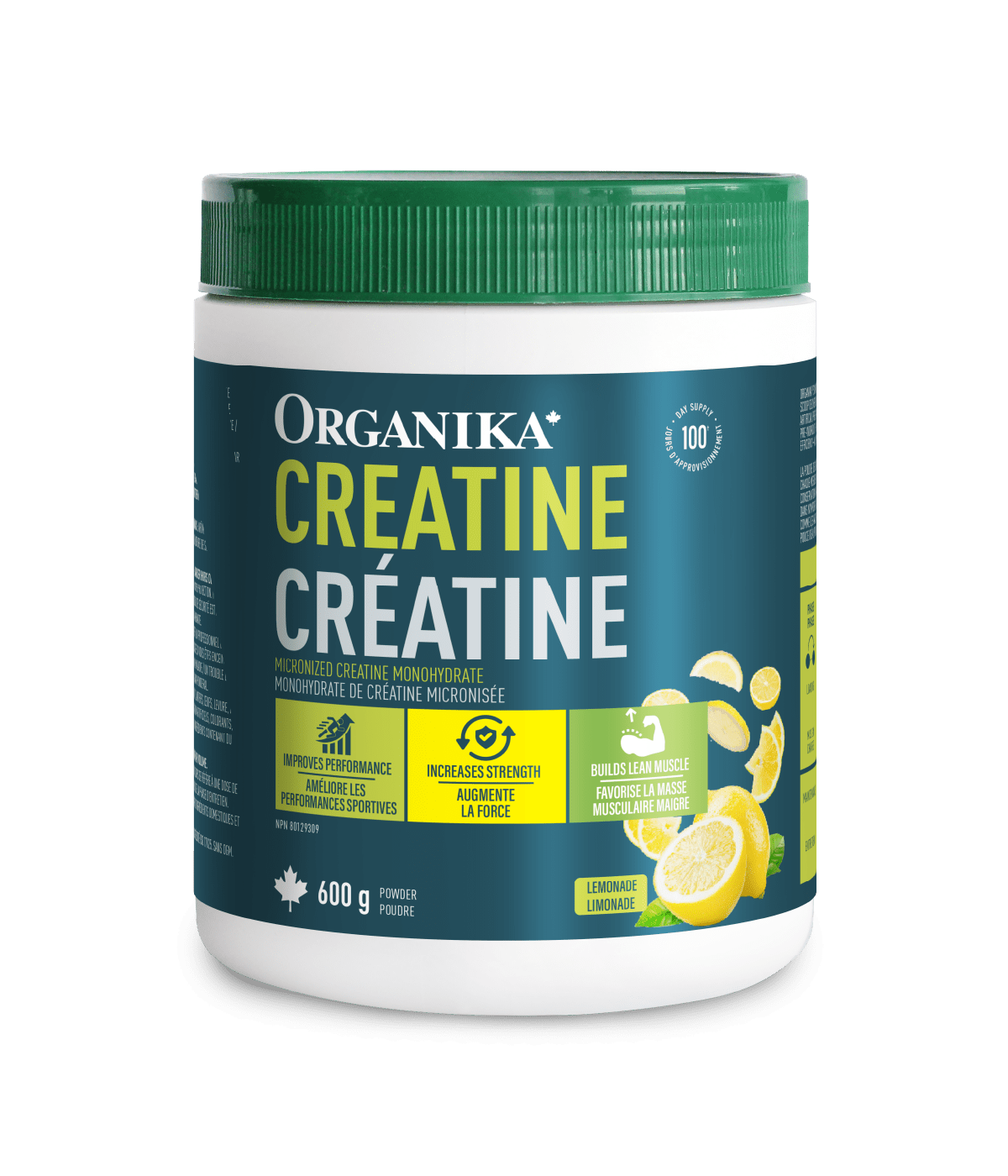 Creatine Powder - Lemonade - Organika Health Products