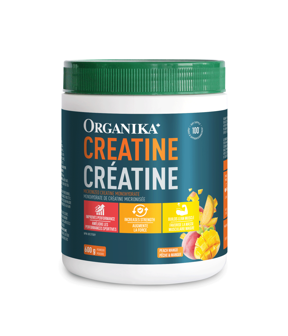 Creatine Powder - Peach Mango - Organika Health Products