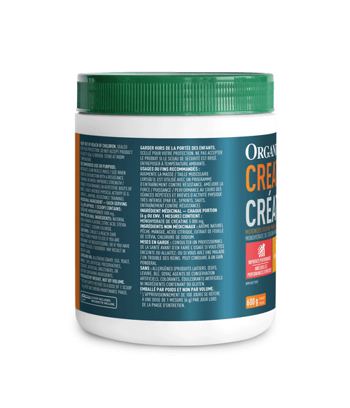 Creatine Powder - Peach Mango - 600 g - Organika Health Products