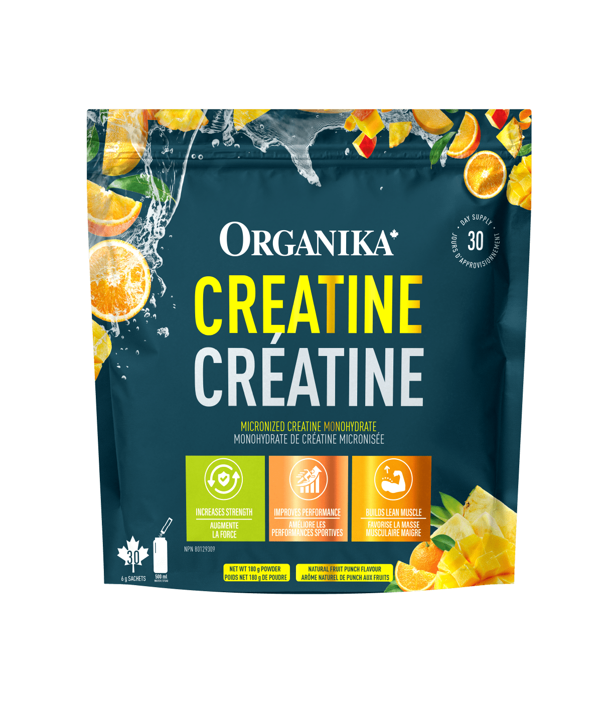 Creatine Sachets - Fruit Punch - Organika Health Products