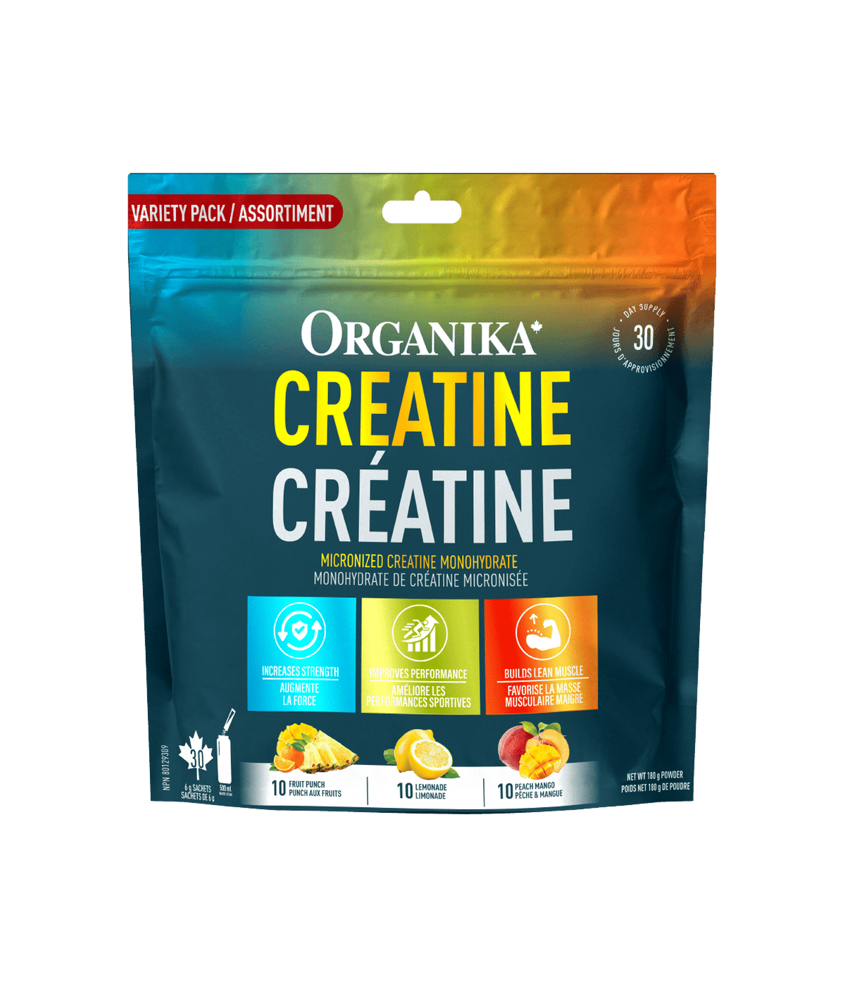 Creatine Sachets - Variety Pack - Organika Health Products