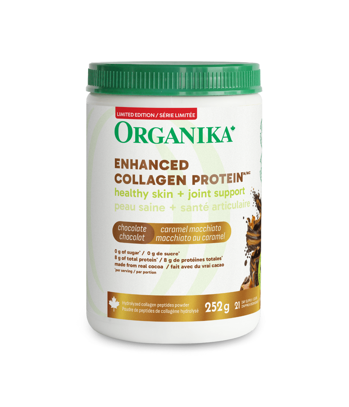 Dark Chocolate Caramel Macchiato Enhanced Collagen Protein - Dark Chocolate Caramel Macchiato - Organika Health Products