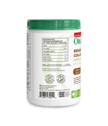 Dark Chocolate Chip Mint Enhanced Collagen Protein - Dark Chocolate Chip Mint - Organika Health Products