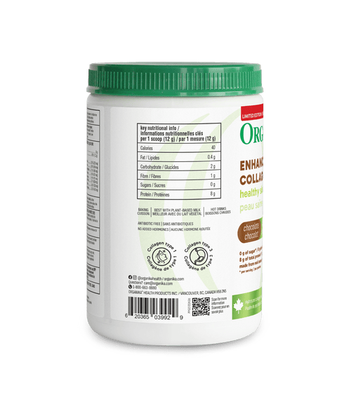 Dark Chocolate Chip Mint Enhanced Collagen Protein - Dark Chocolate Chip Mint - Organika Health Products