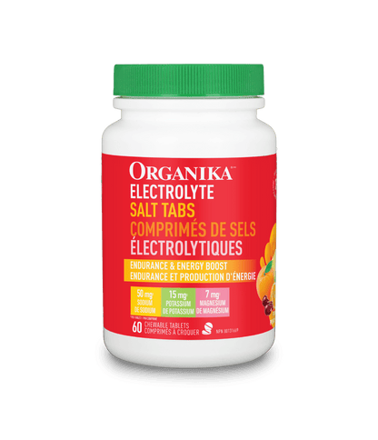Electrolyte Salt Tabs - 60 Chewable Tablets - Organika Health Products