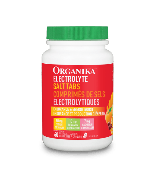 Electrolyte Salt Tabs - 60 Chewable Tablets - Organika Health Products