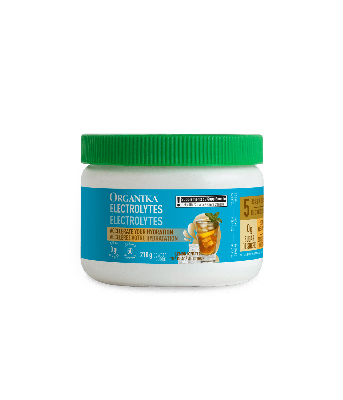 Electrolytes 60 Servings - Lemon Iced Tea - 210 g (60 Servings) - Organika Health Products