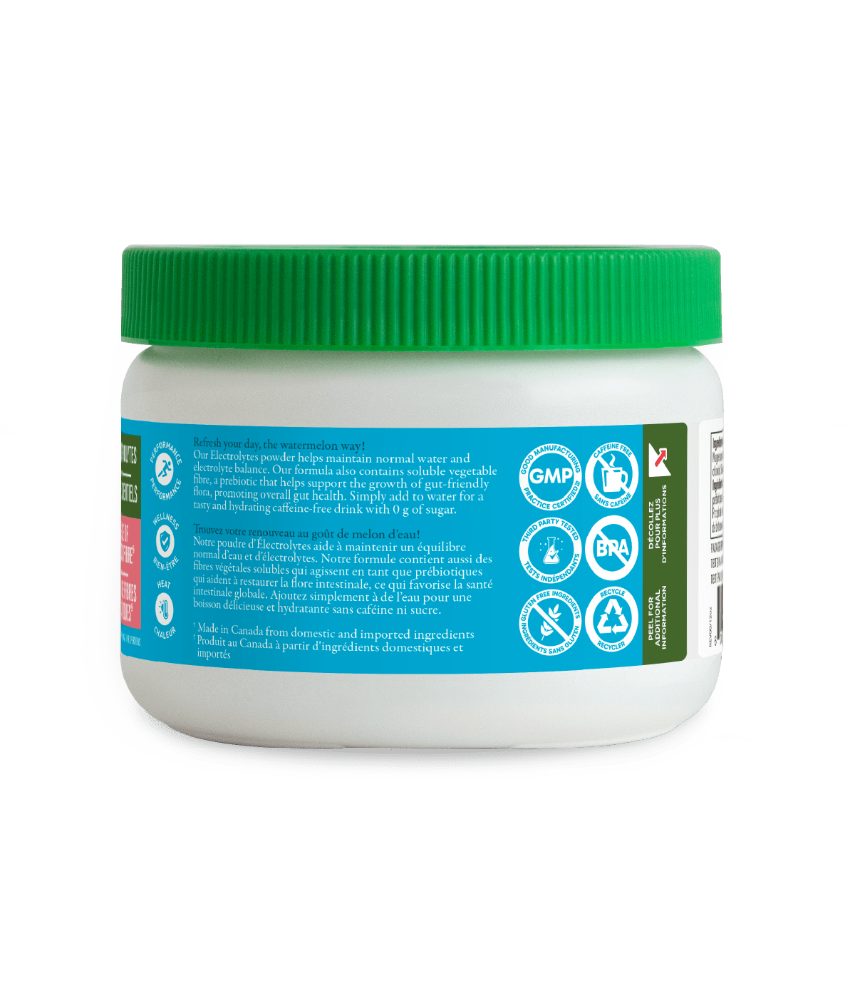 Electrolytes 60 Servings - Watermelon - 210 g (60 Servings) - Organika Health Products