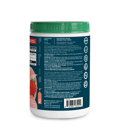 Electrolytes + Enhanced Collagen - Juicy Strawberry Peach 360 g - Juicy Strawberry Peach - Organika Health Products