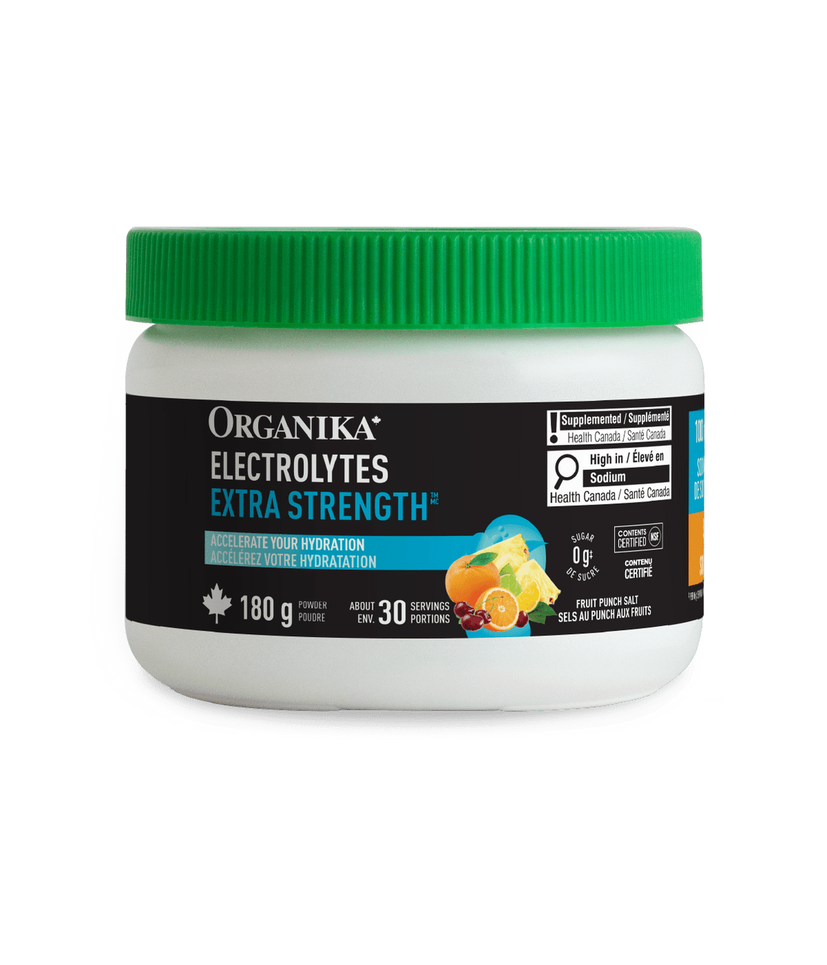Electrolytes Extra Strength - Fruit Punch - Organika Health Products