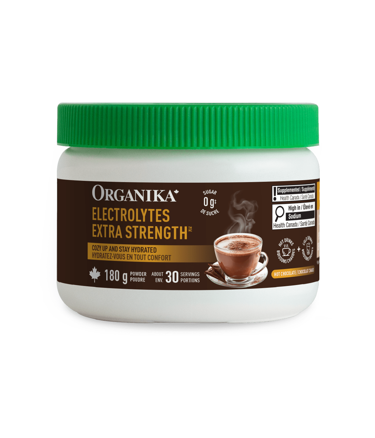 Electrolytes Extra Strength - Hot Chocolate - Hot Chocolate - Organika Health Products