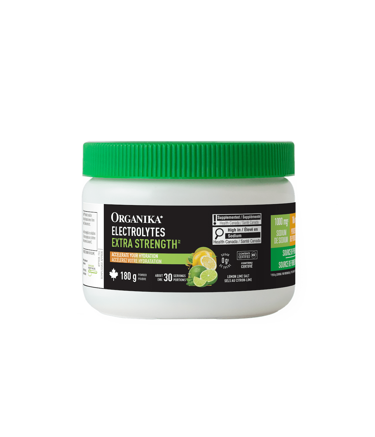 Electrolytes Extra Strength - Lemon Lime - Organika Health Products