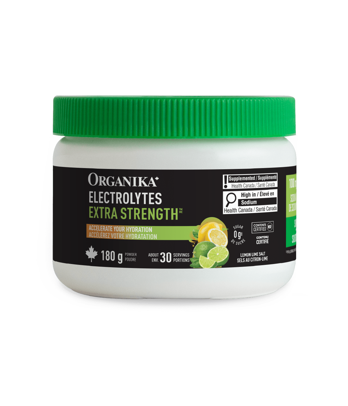 Electrolytes Extra Strength - Lemon Lime - Organika Health Products
