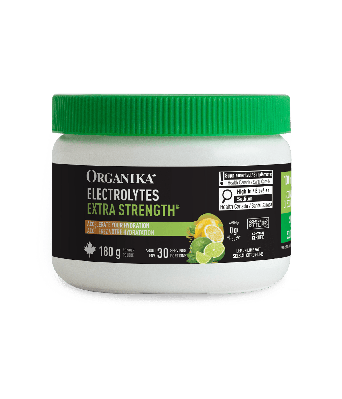 Electrolytes Extra Strength - Lemon Lime - Organika Health Products