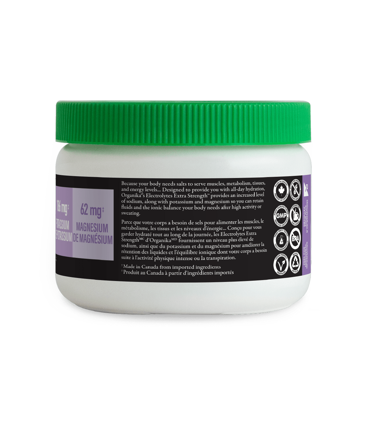Electrolytes Extra Strength - Unflavoured - Organika Health Products