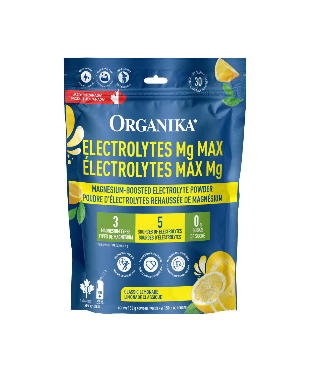 Electrolytes Mg MAX - 30 Pack - Organika Health Products