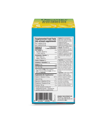 Electrolytes Sachets - Classic Lemonade - Box (25 Pack) - Organika Health Products