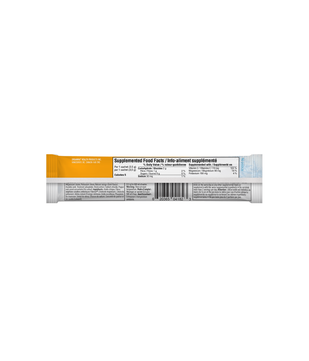 Electrolytes Sachets - Orange Cream - 20 Pack - Organika Health Products