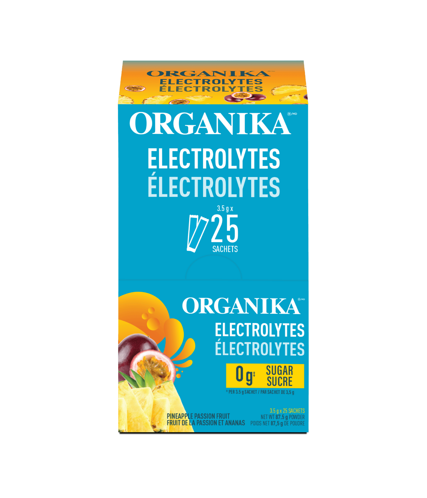 Electrolytes Sachets - Pineapple Passion - Box (25 Pack) - Organika Health Products