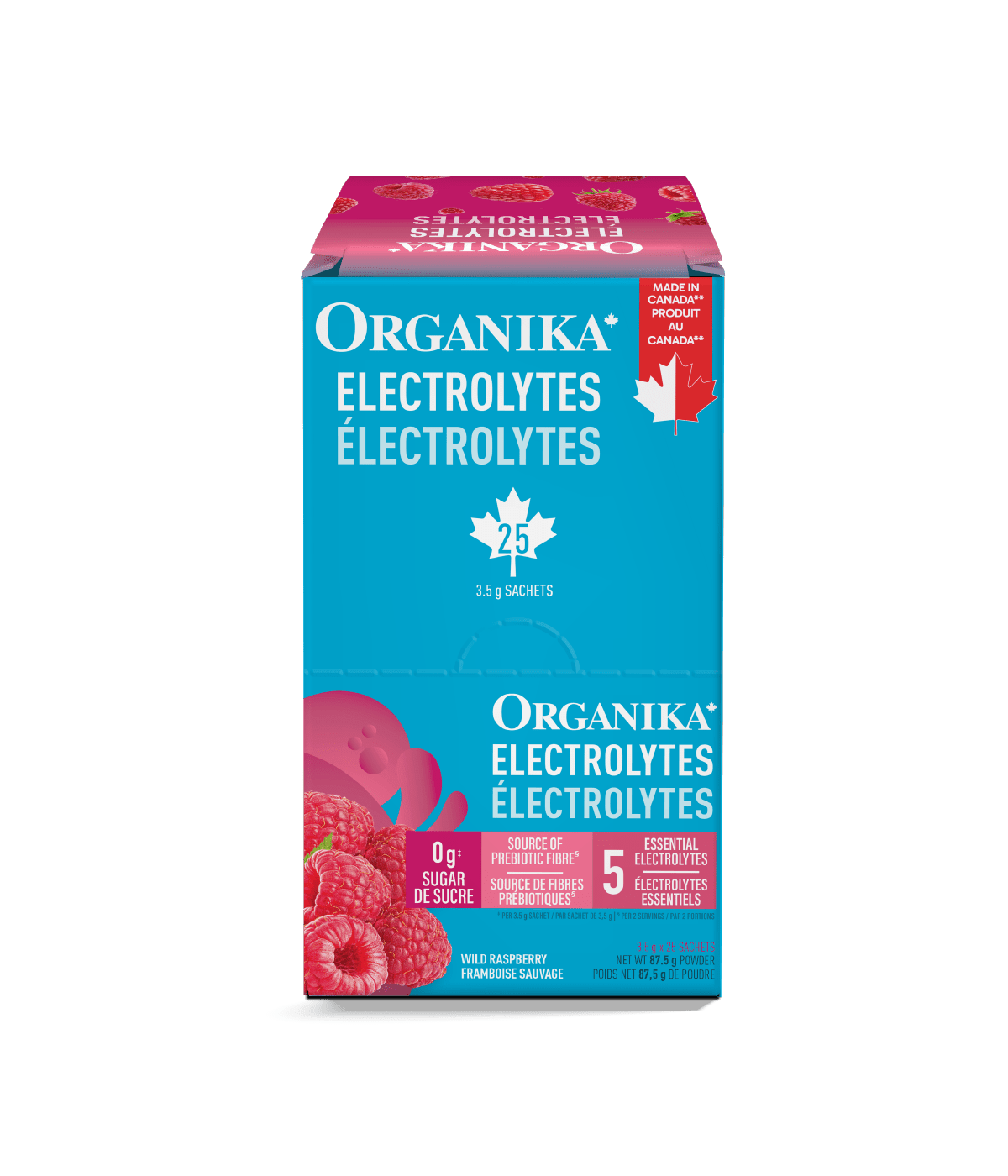 Electrolytes Sachets - Wild Raspberry - Organika Health Products