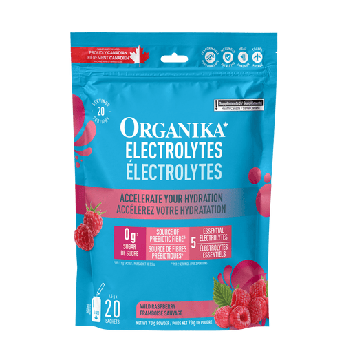 Electrolytes Sachets - Wild Raspberry - Organika Health Products