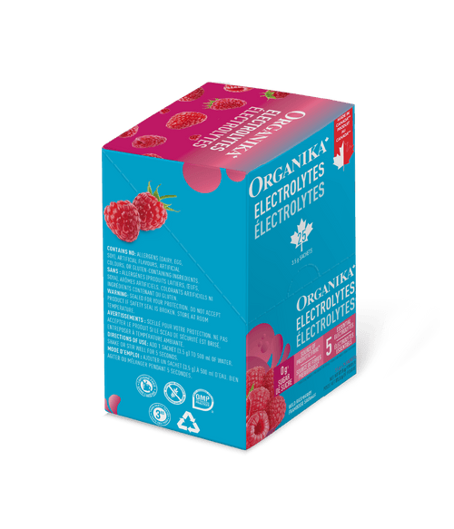 Electrolytes Sachets - Wild Raspberry - Box (25 Pack) - Organika Health Products