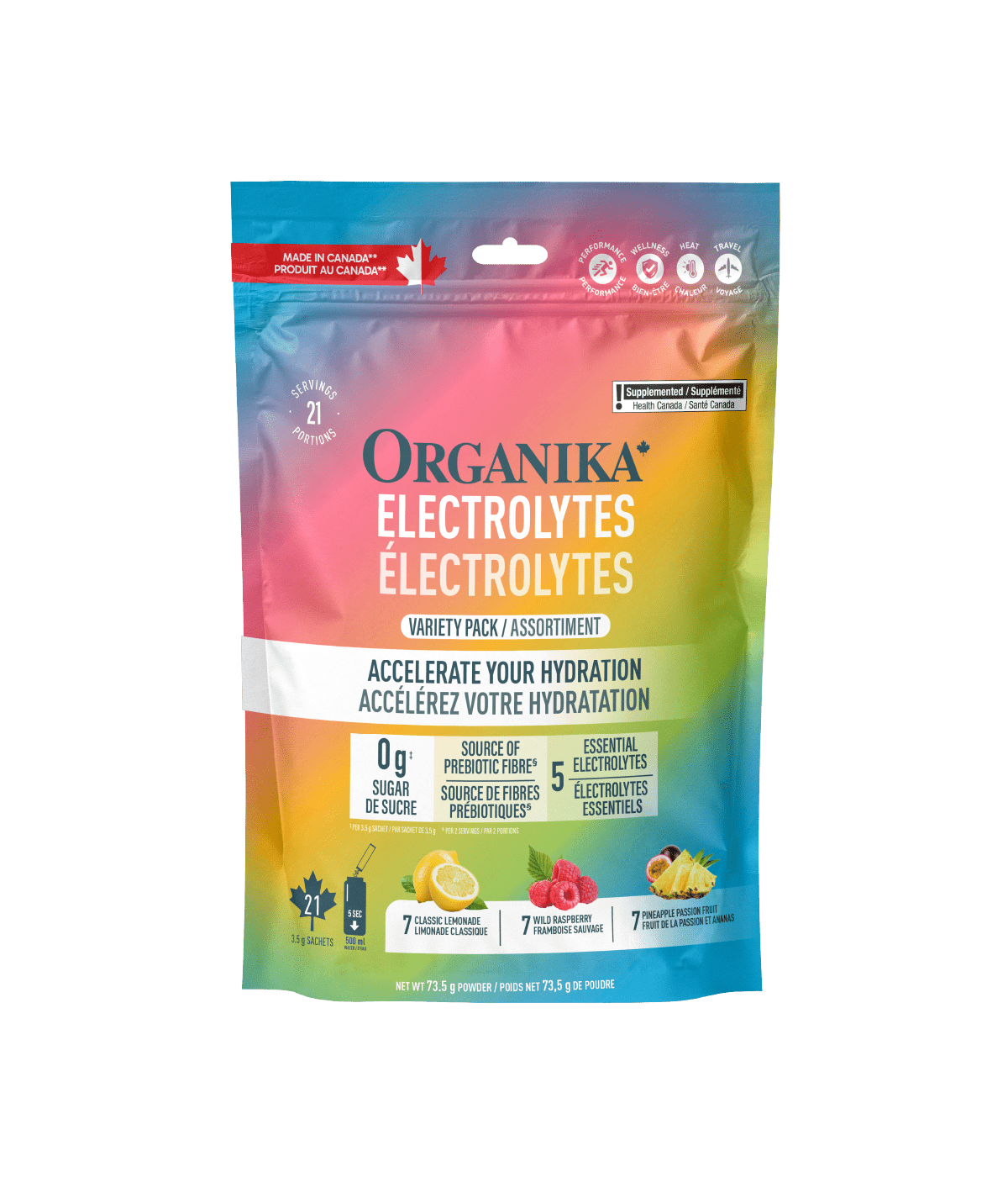 Electrolytes Variety Pack - 21 Pack - Organika Health Products