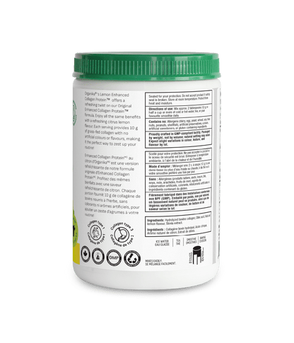 Enhanced Collagen Protein Lemon - Lemon - Organika Health Products