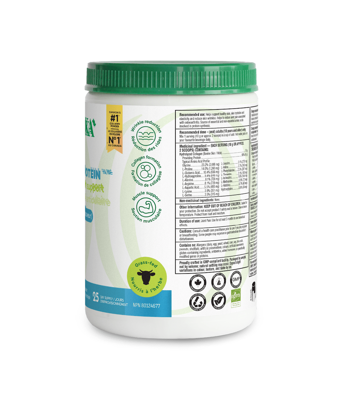 Enhanced Collagen Protein Original - 250 g - Organika Health Products