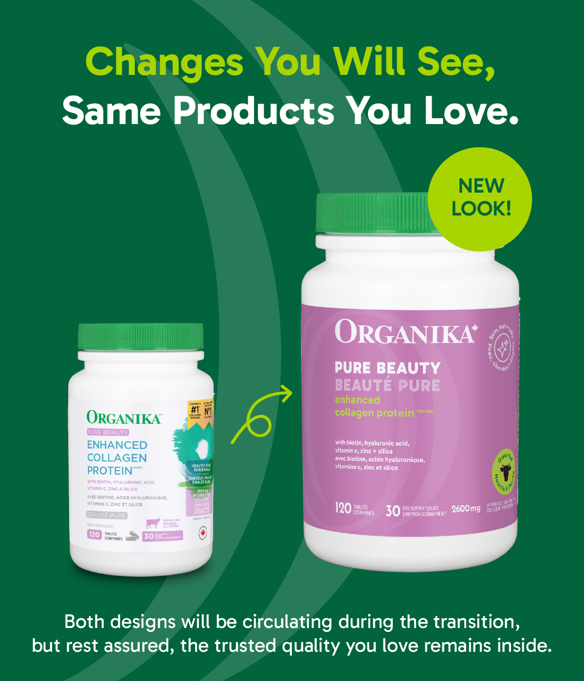 Enhanced Collagen Protein Pure Beauty Tablets - 120 Tablets - Organika Health Products