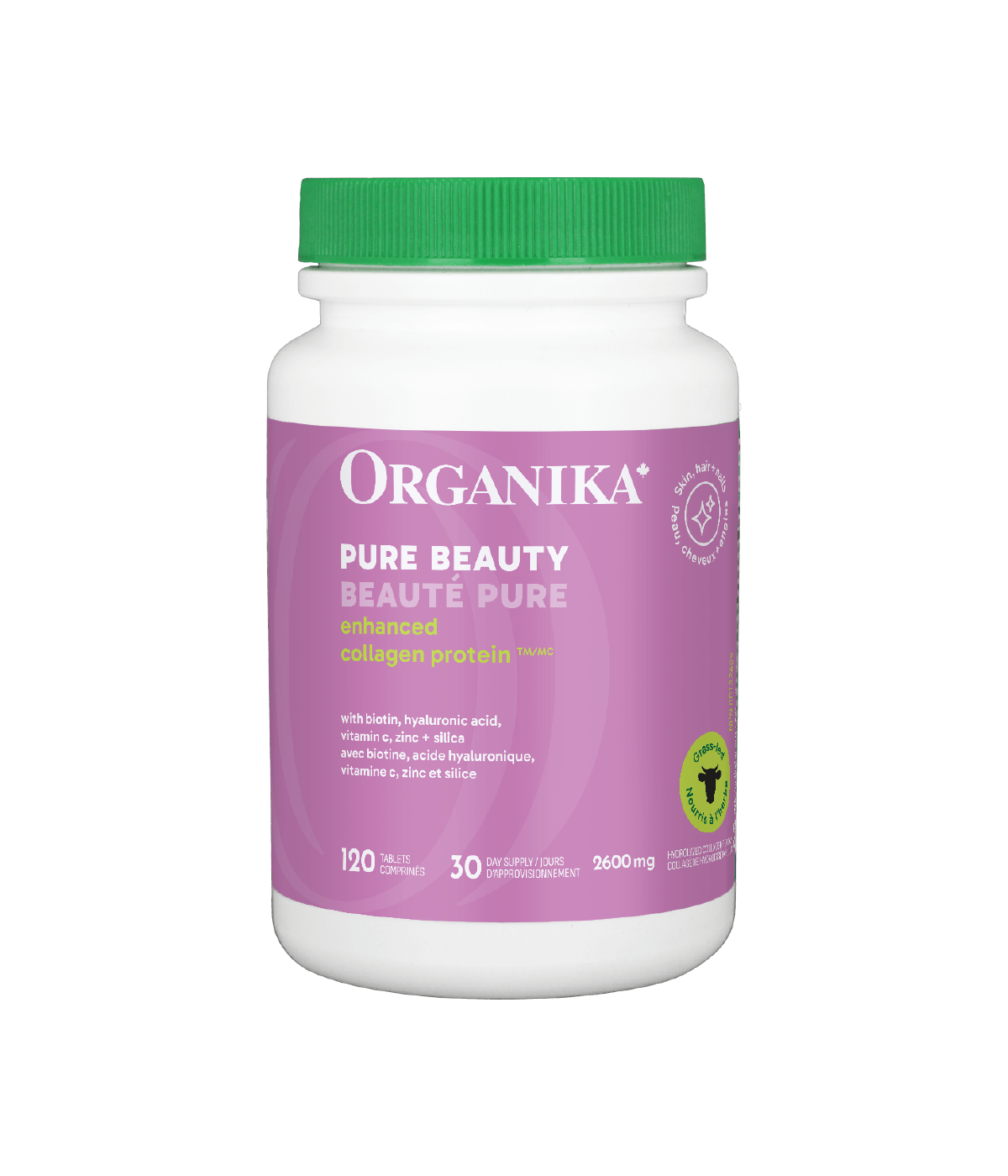 Enhanced Collagen Protein Pure Beauty Tablets - 120 Tablets - Organika Health Products