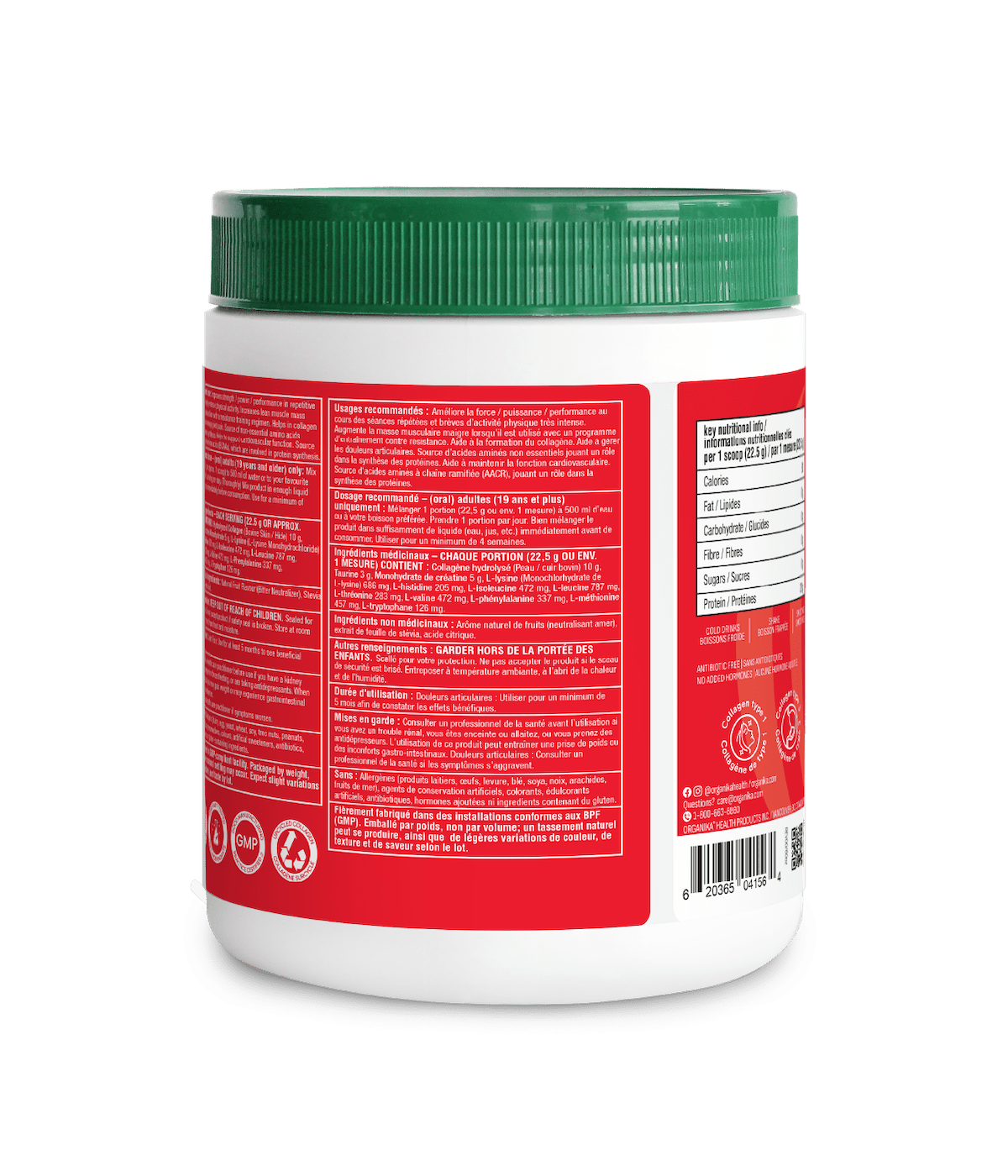Enhanced Collagen Protein Sport - Flavourless - Organika Health Products