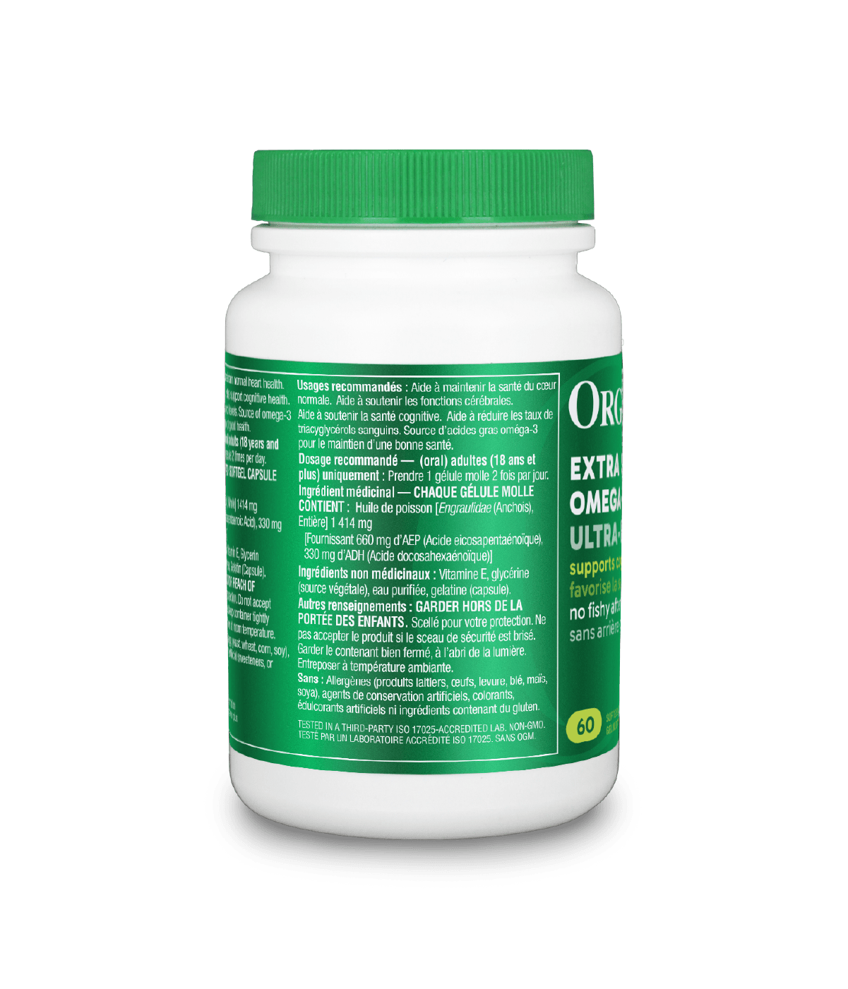 Extra Strength Omega - 3 - 60 Vcaps - Organika Health Products