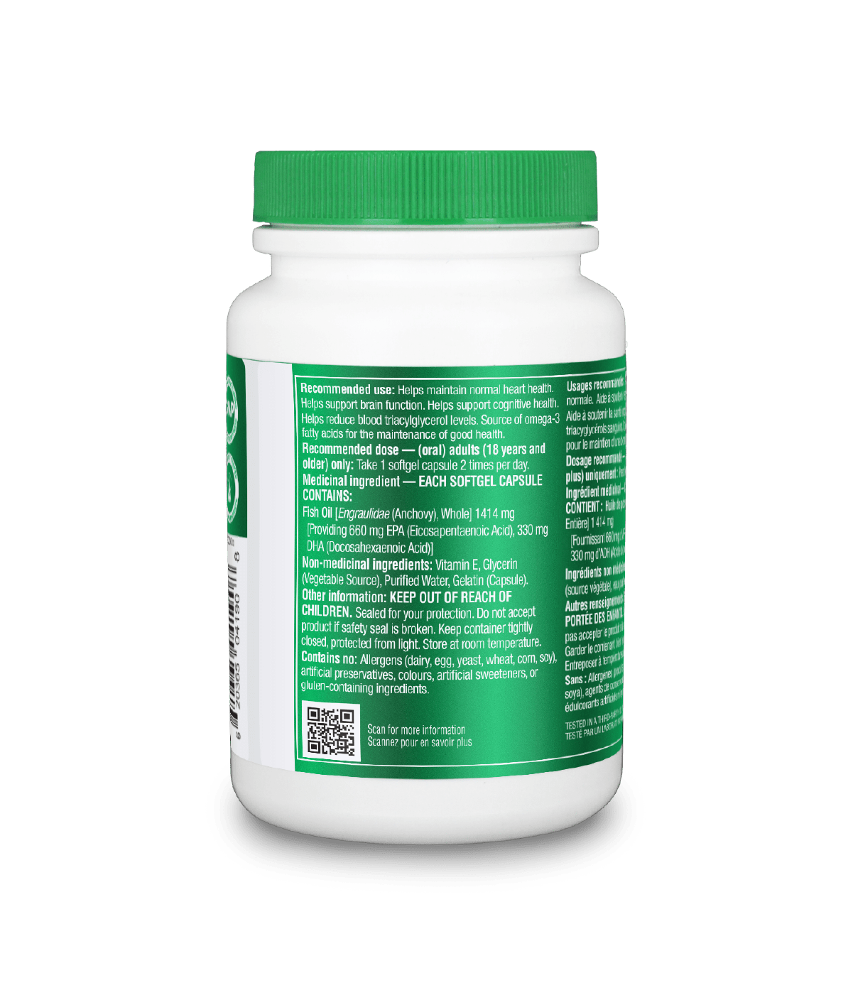 Extra Strength Omega - 3 - 60 Vcaps - Organika Health Products