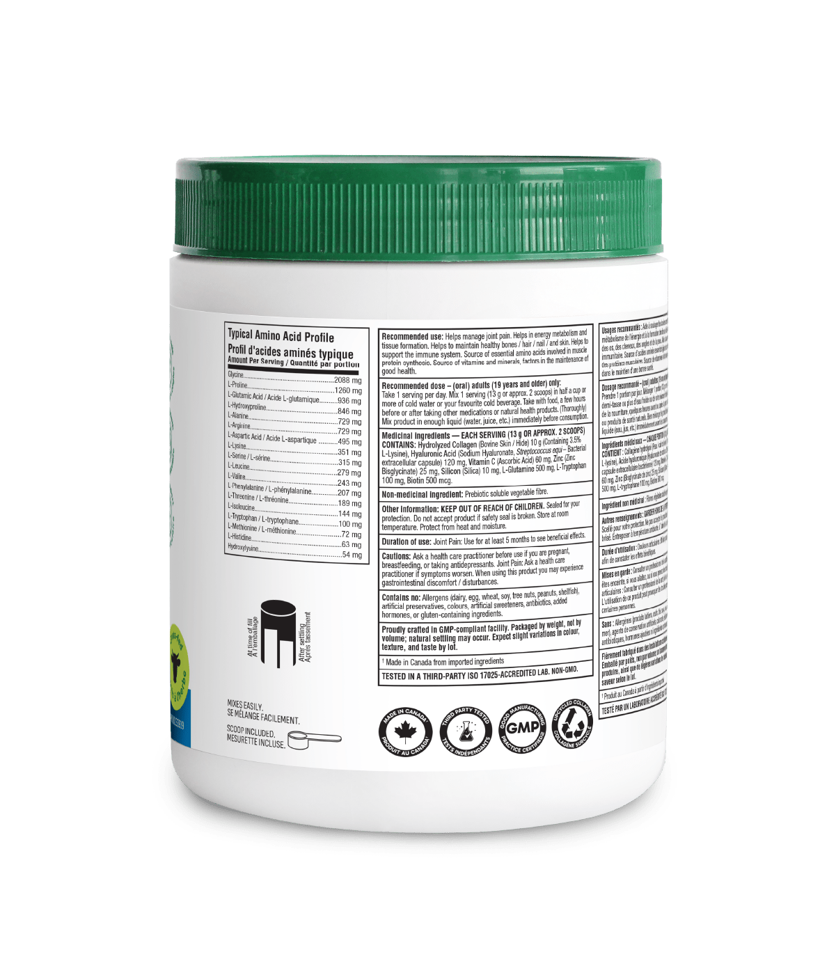 Full Body Enhanced Collagen Protein - 600 g - Organika Health Products