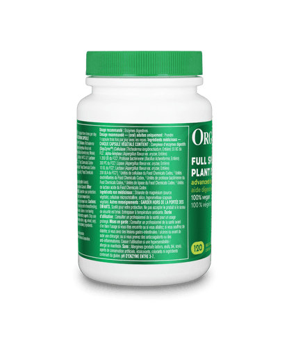 Full Spectrum Plant Enzymes - 120 vcaps - Organika Health Products