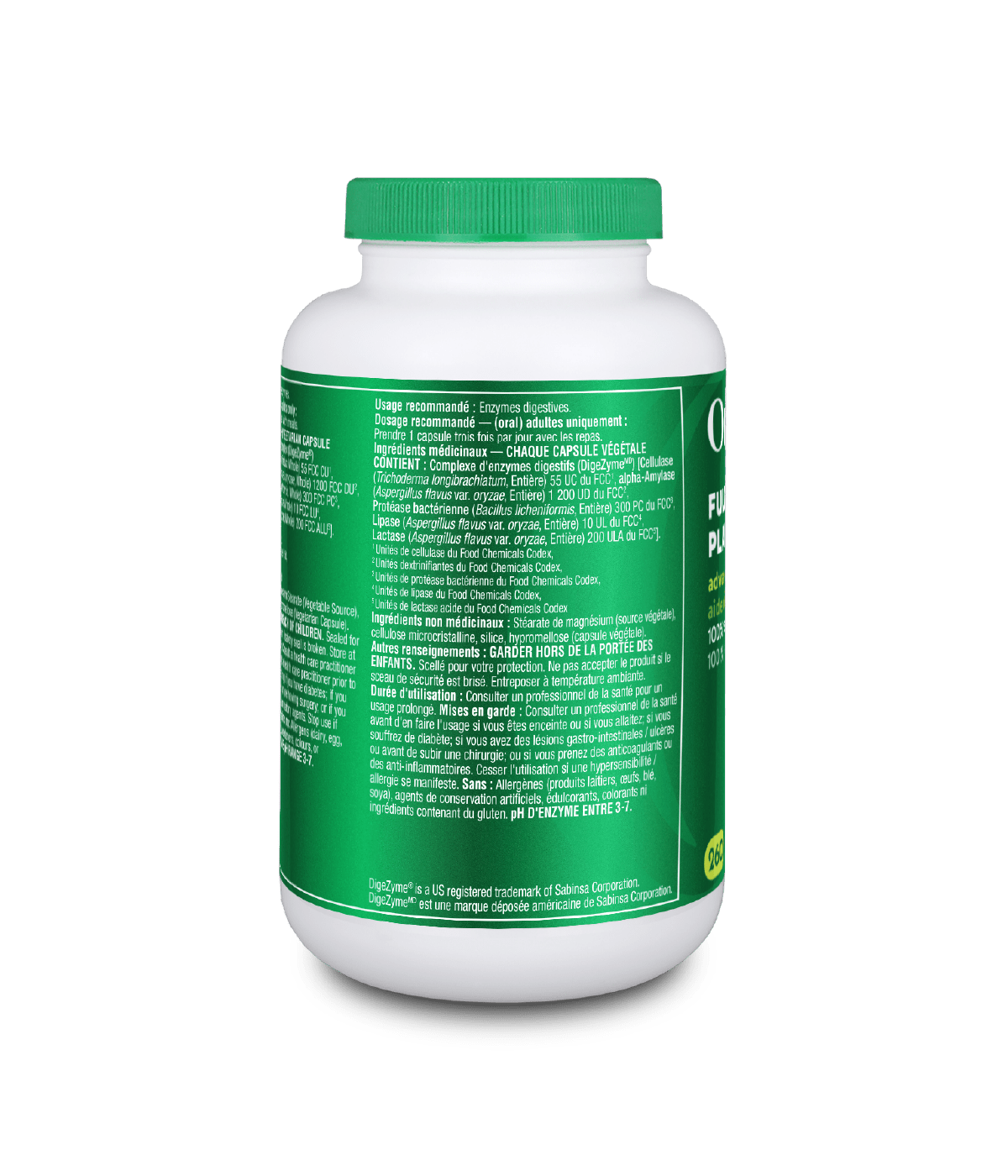 Full Spectrum Plant Enzymes - 260 vcaps - Organika Health Products