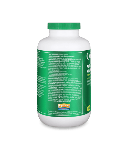 Full Spectrum Plant Enzymes - 500 vcaps - Organika Health Products