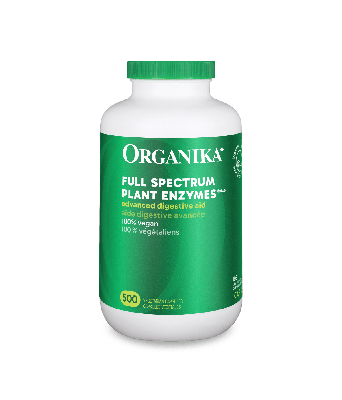 Full Spectrum Plant Enzymes - 500 vcaps - Organika Health Products