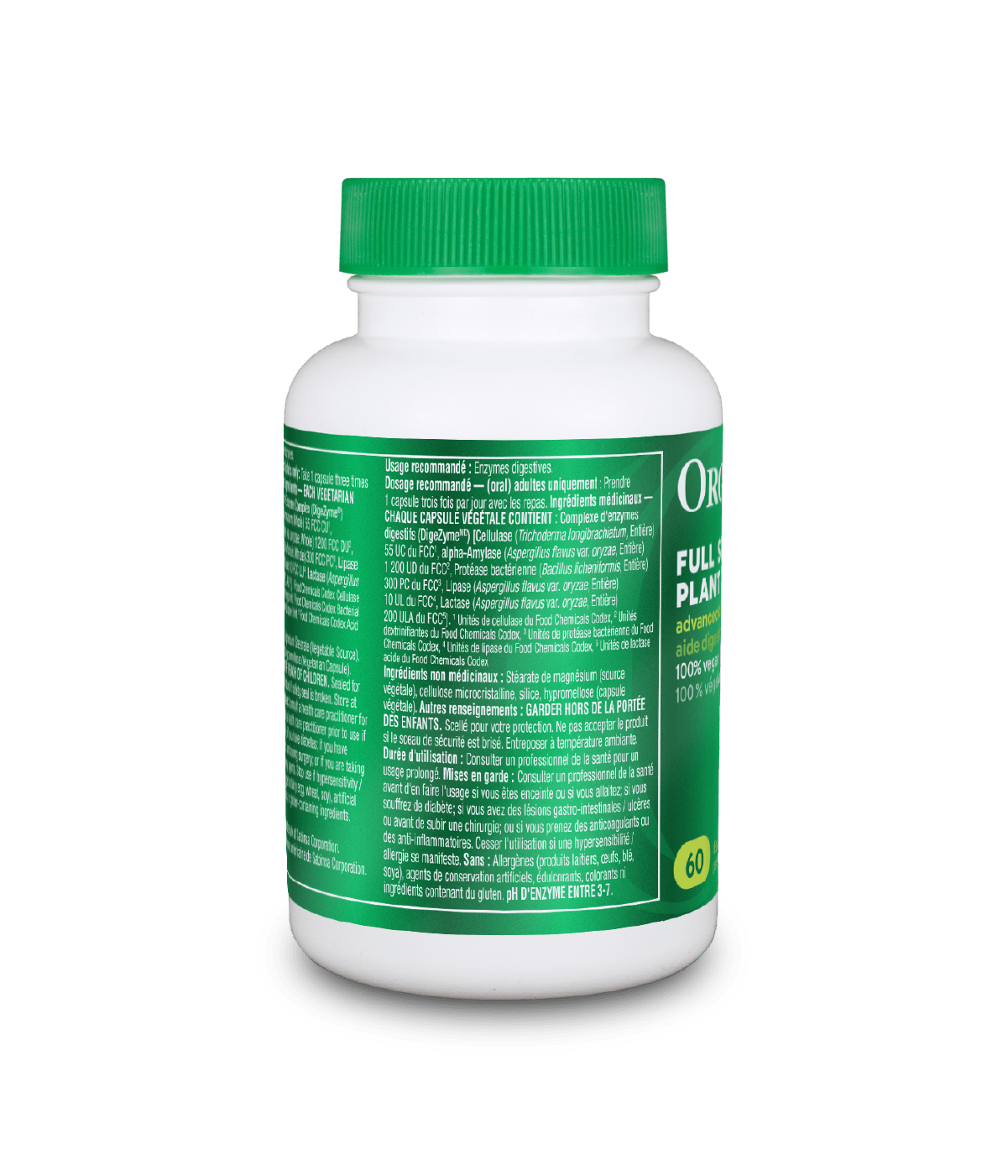 Full Spectrum Plant Enzymes - 60 vcaps - Organika Health Products