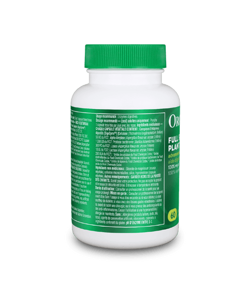 Full Spectrum Plant Enzymes - 60 vcaps - Organika Health Products