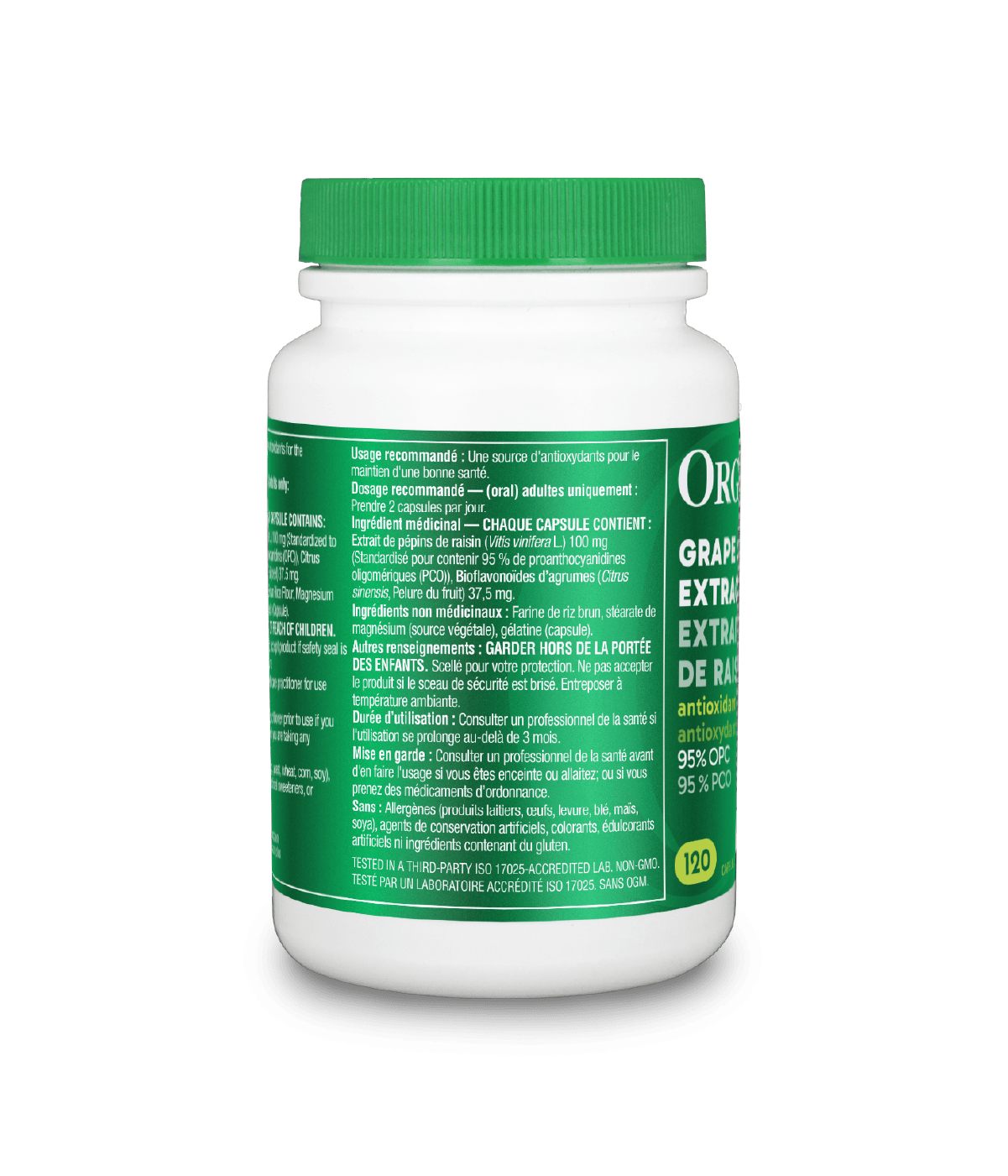 Grape Seed Extract - 120 capsules - Organika Health Products