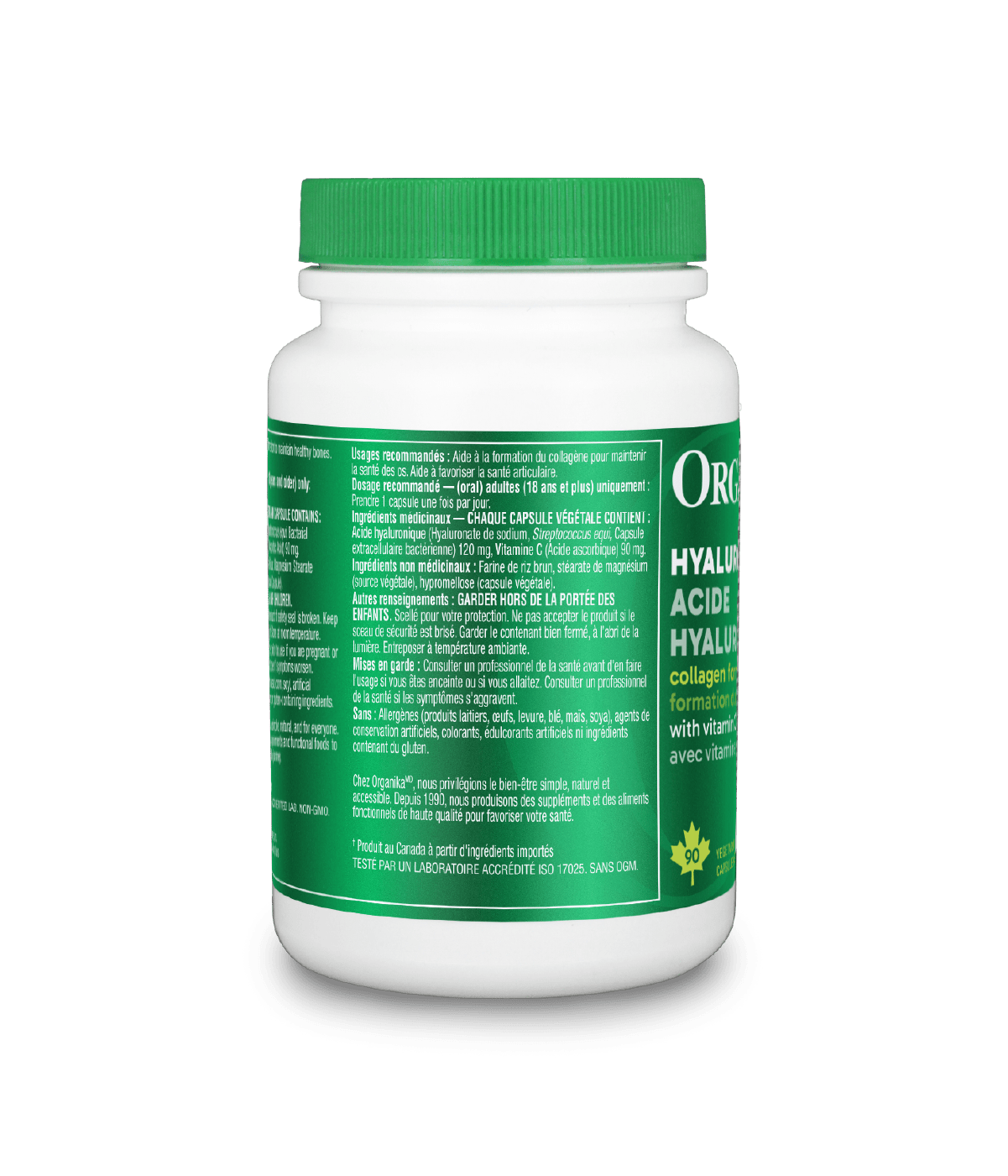 Hyaluronic Acid Capsules - 90 Vcaps - Organika Health Products