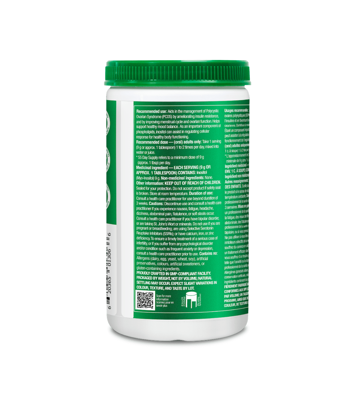 Inositol (Myo - Inositol) - 500 g - Organika Health Products