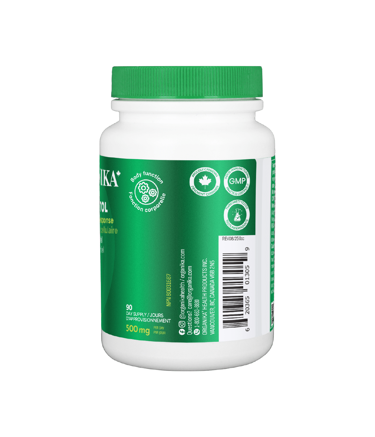 Inositol (Myo - Inositol) - 90 Vcaps - Organika Health Products